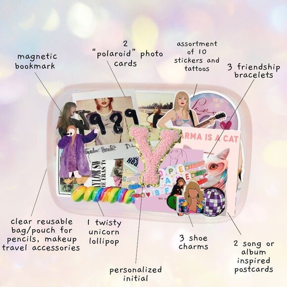 Taylor Swift Personalized 20 Piece Gift Set Party Favor - Set of 10 - Picture 2 of 6